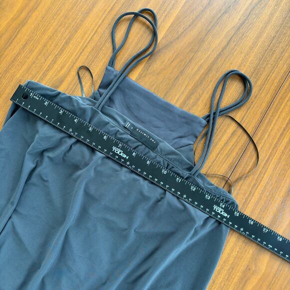 Y2K The Limited Dark Gray Flowy Tank Elastic Waistband Double Straps Size Small - Picture 5 of 9